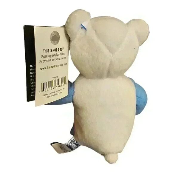 VIRGINIA State Quarter Coin Bear - 10th State. Plush 8" Limited Treasures. 2001. - Picture 5 of 5